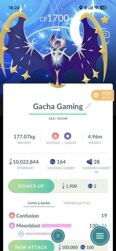 Raro pokemon lunala moon - raro,